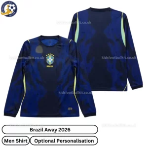 Brazil Away Men Shirt 2026-over view-long sleeve