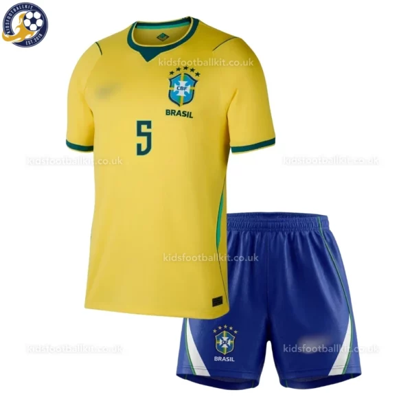 Brazil Home Kids Kit 2026 - CASEMIRO 5 -front view