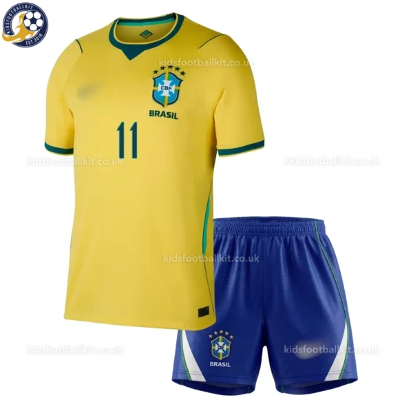 Brazil Home Kids Kit 2026 - RAPHINHA 11 -front view