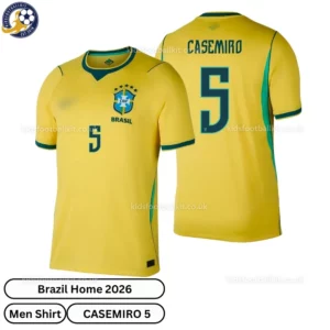 Brazil Home Men Shirt 2026 - CASEMIRO 5 -over view