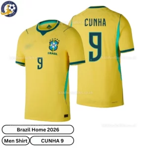 Brazil Home Men Shirt 2026 - CUNHA 9 -over view