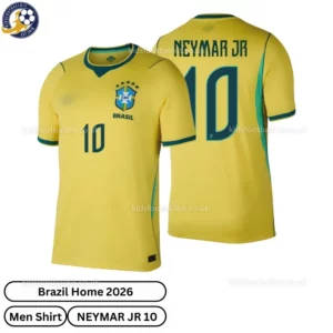 Brazil Home Men Shirt 2026-NEYMAR JR 10-over view