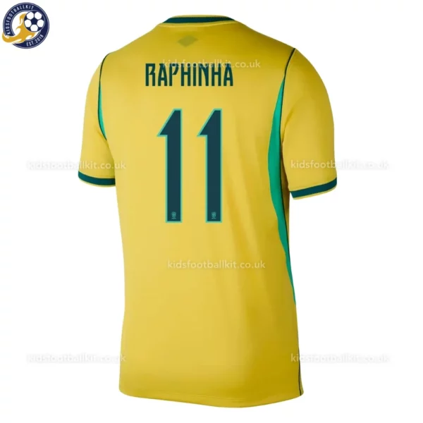 Brazil Home Men Shirt 2026 - RAPHINHA 11 -back view