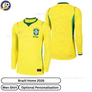 Brazil Home Men Shirt 2026-over view-long sleeve