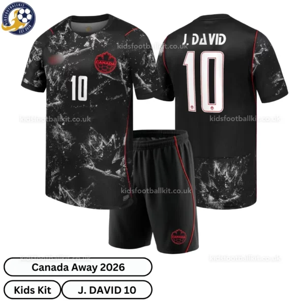 Canada away kids kit 2026-over view-J. DAVID 10