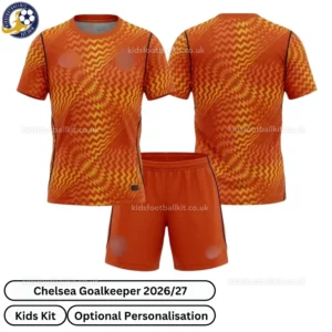Chelsea Goalkeeper Kids Kit 26_27 -Over view-orange