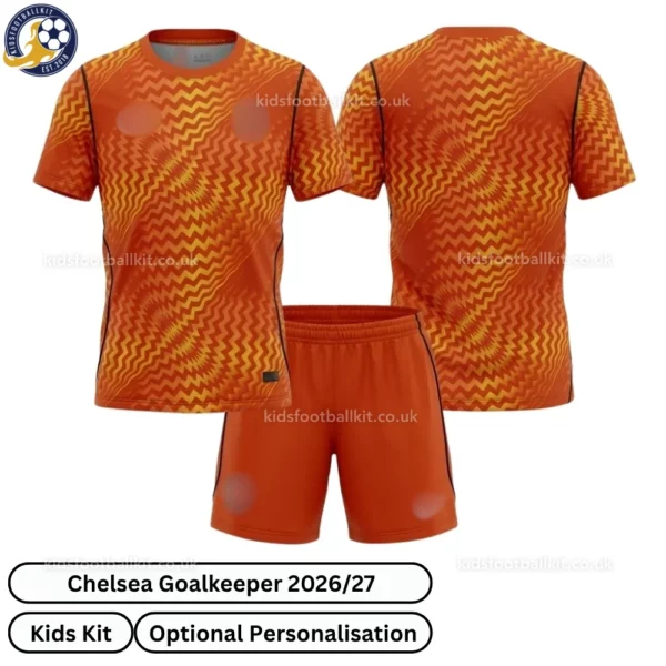 Chelsea Goalkeeper Kids Kit 26_27 -Over view-orange