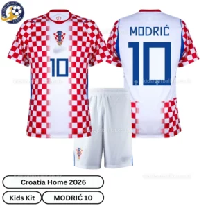 Croatia Home Kids Kit 2026-over view-Modrić 10
