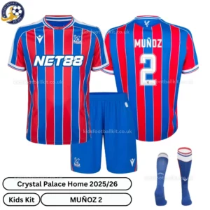 Crystal Palace Munoz 2 Home 25 26 Kids Football Kit