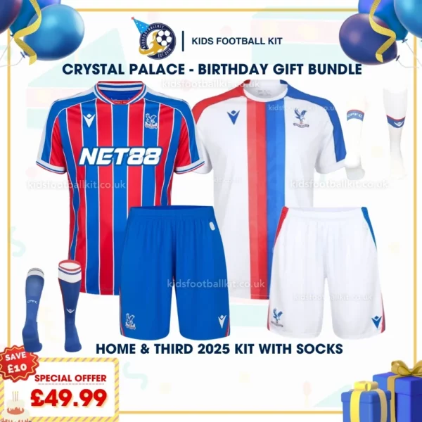Crystal Palace home & third kids kits 25_26