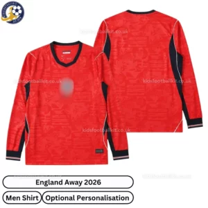 England Away Men Shirt 2026-over view-long sleeve