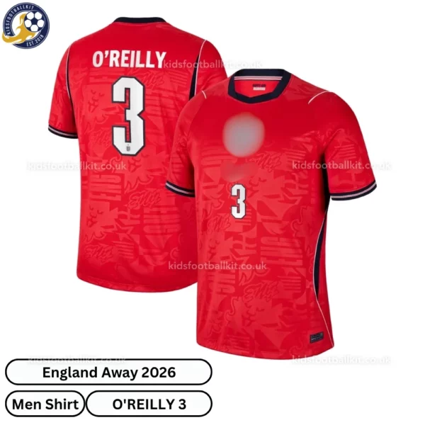 England away men shirt 2026-over view-O'REILLY 3