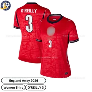 England away women shirt 2026-over view-O'REILLY 3