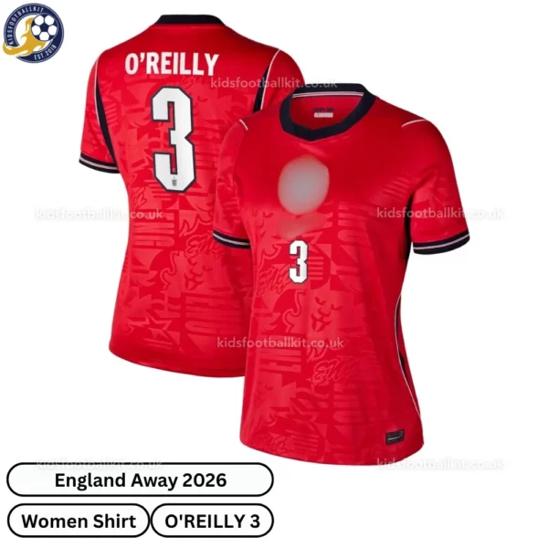 England away women shirt 2026-over view-O'REILLY 3