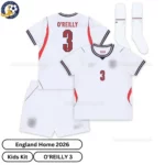 England home kids kit 2026-over view-O'REILLY 3