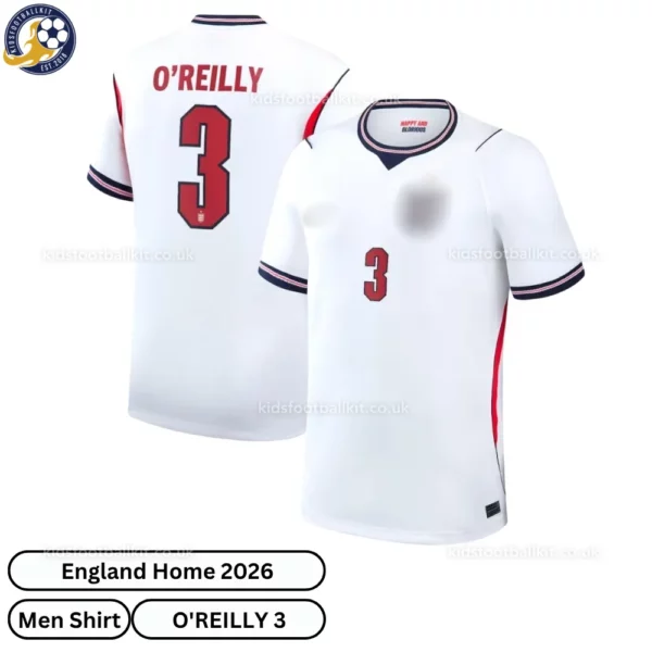 England home men shirt 2026-over view-O'REILLY 3