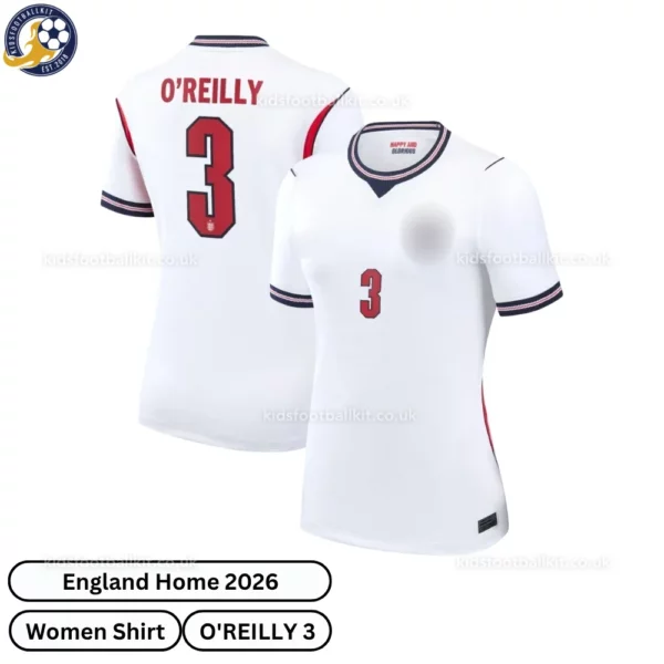 England home women shirt 2026-over view-O'REILLY 3