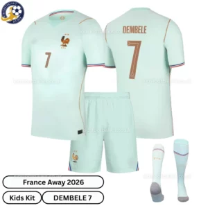 France Away Kids Kit 2026-over view-DEMBELE 7