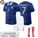 France Home Kids Kit 2026-over view-DEMBELE 7