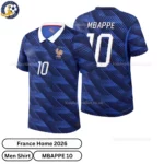 France Home Men shirt 2026-over view-MBAPPE 10
