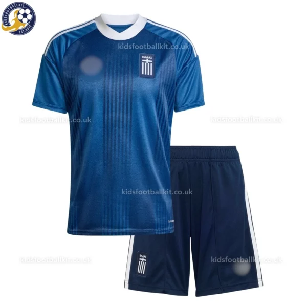 Greece Away Kids Kit 2026-front view