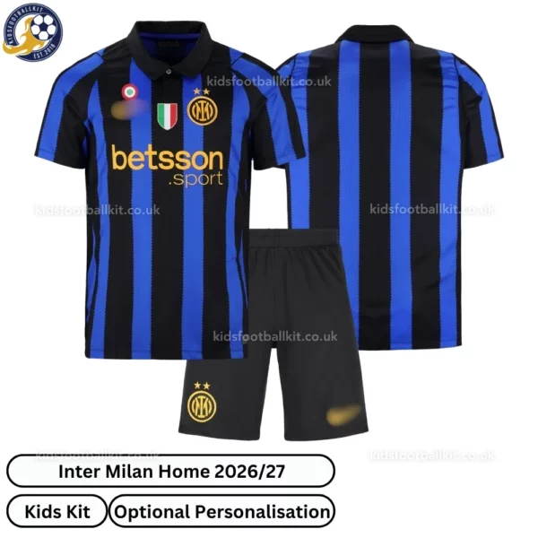Inter Milan home kids kit 26_27-over view