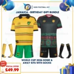 Jamaica home and away kids kits 2026