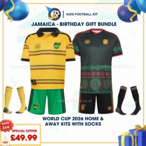 Jamaica home and away kids kits 2026