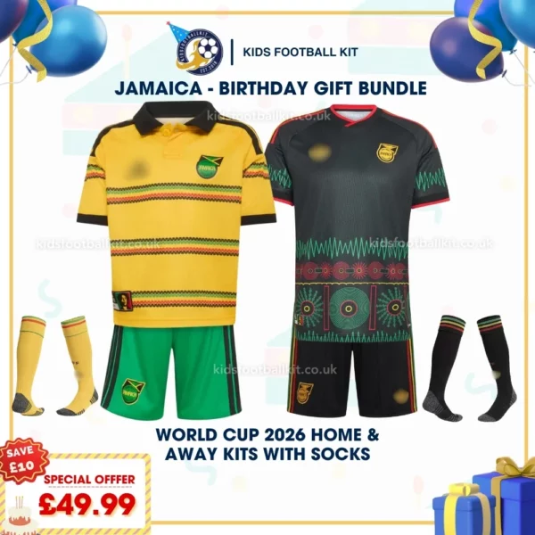 Jamaica home and away kids kits 2026