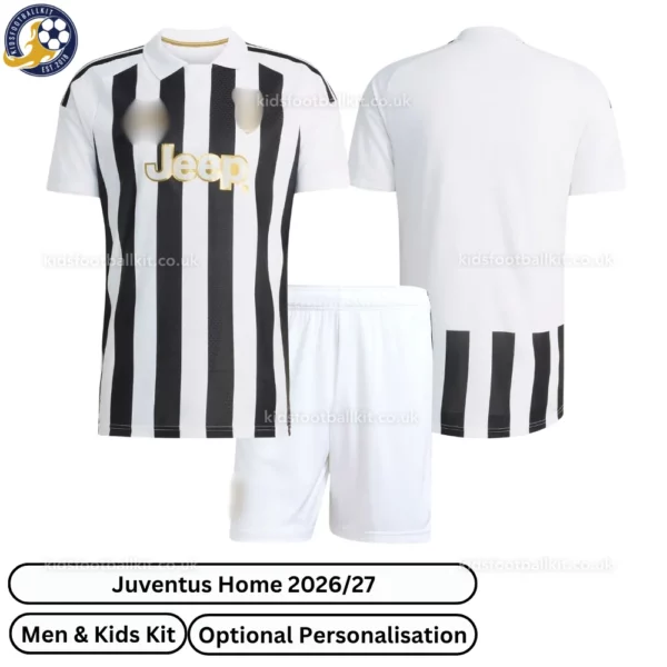 Juventus Home Men and Kids Kit 2026_27-over view