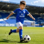 KFK Cardiff City Home Kids Football Kit 2025_26 (No Socks) AI GEN