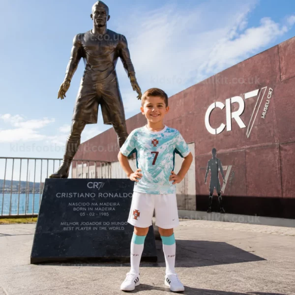 KFK Portugal World Cup 2026 Away Kids Football Kit – RONALDO 7 (With Socks) AI GEN