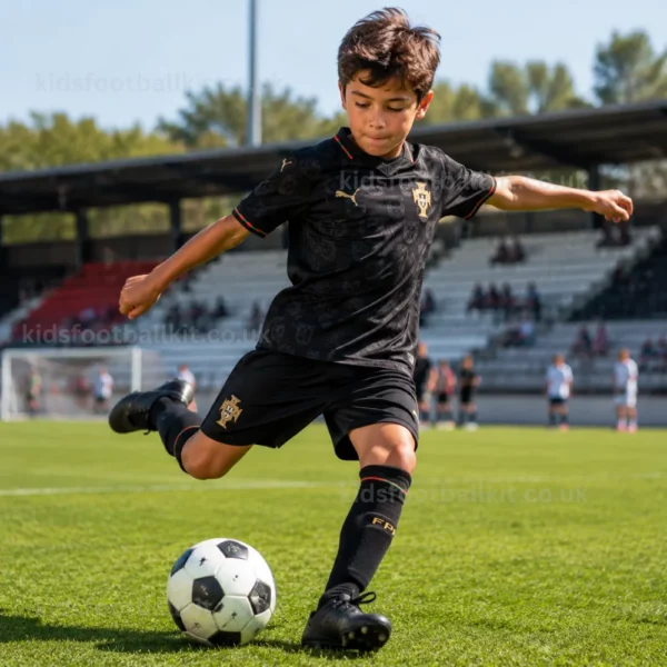 KFK Portugal World Cup 2026 “Black Panther” Edition Kids Football Kit (With Socks) AI GEN