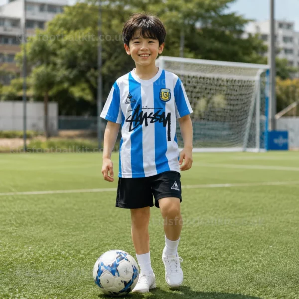 KFK Retro Argentina x Stussy Home Men Football Shirt 1986 AI GEN