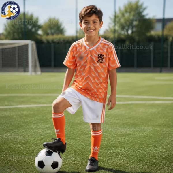 KFK Retro Netherlands Home Kids Football Kit 1988 (No Socks) AI GEN