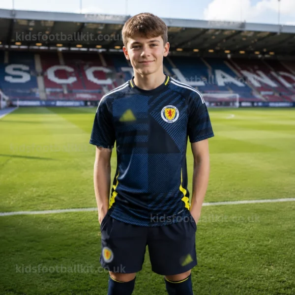 KFK Scotland Home Kids Football Kit 2024 (With Socks) AI GEN