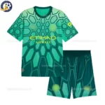 Manchester City Goalkeeper Kids Kit 26_27-front view-green
