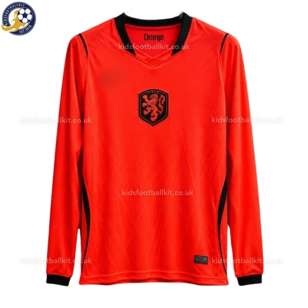 Netherlands Home Men Shirt 2026-front view-long sleeve