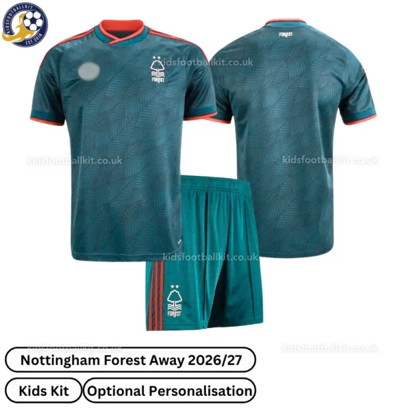Nottingham Forest Away kids kit 26_27-over view
