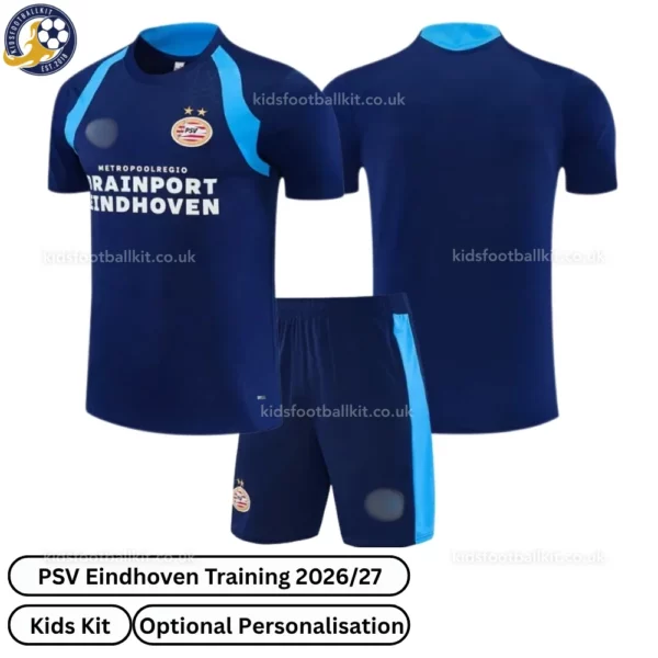 PSV Eindhoven Training kids kit 26_27-over view-royal blue