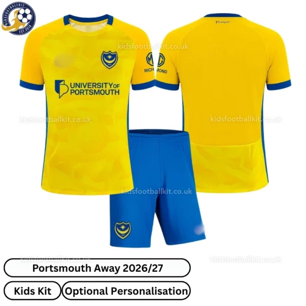 Portsmouth Away Kids Kit 2026_27-over view