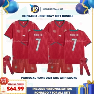 Portugal Home Kids Kits 2026 - RONALDO 7