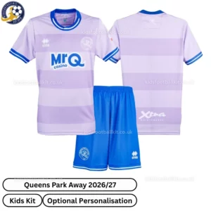 Queens Park away kids kit 26_27-over view