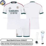 Real Madrid Home Men and Kids Kit 26_27-over view