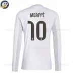 Real Madrid home kids kit 25_26-back view-long sleeve-MBAPPÉ 10