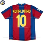 Retro Barcelona Home Kids Kit 2007_08 - back view- RONALDINHO 10