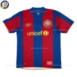 Retro Barcelona Home Kids Kit 2007_08 - front view- RONALDINHO 10