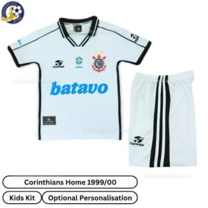 Retro Corinthians Home Kids Kit 99_00-front view