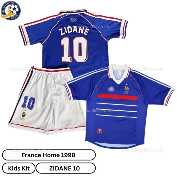 Retro France Home Kids Kit 1998 - Over view-ZIDANE 10