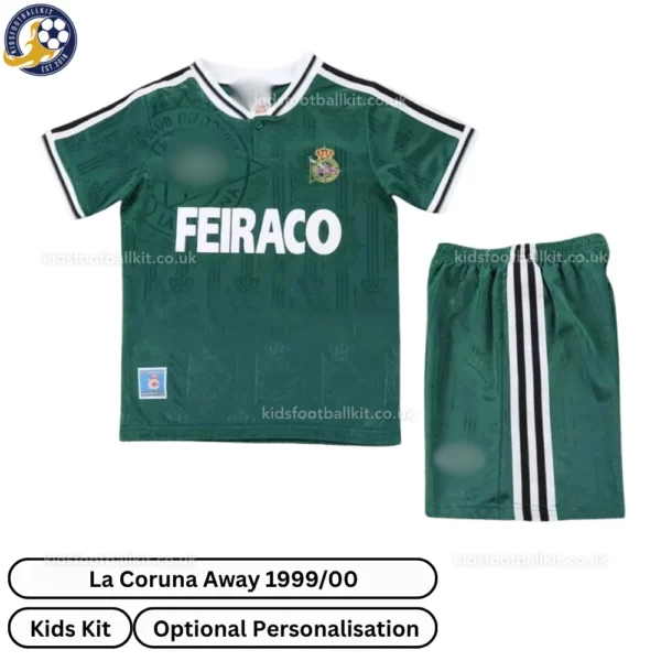 Retro La Coruna Away Kids Kit 99_00-front view